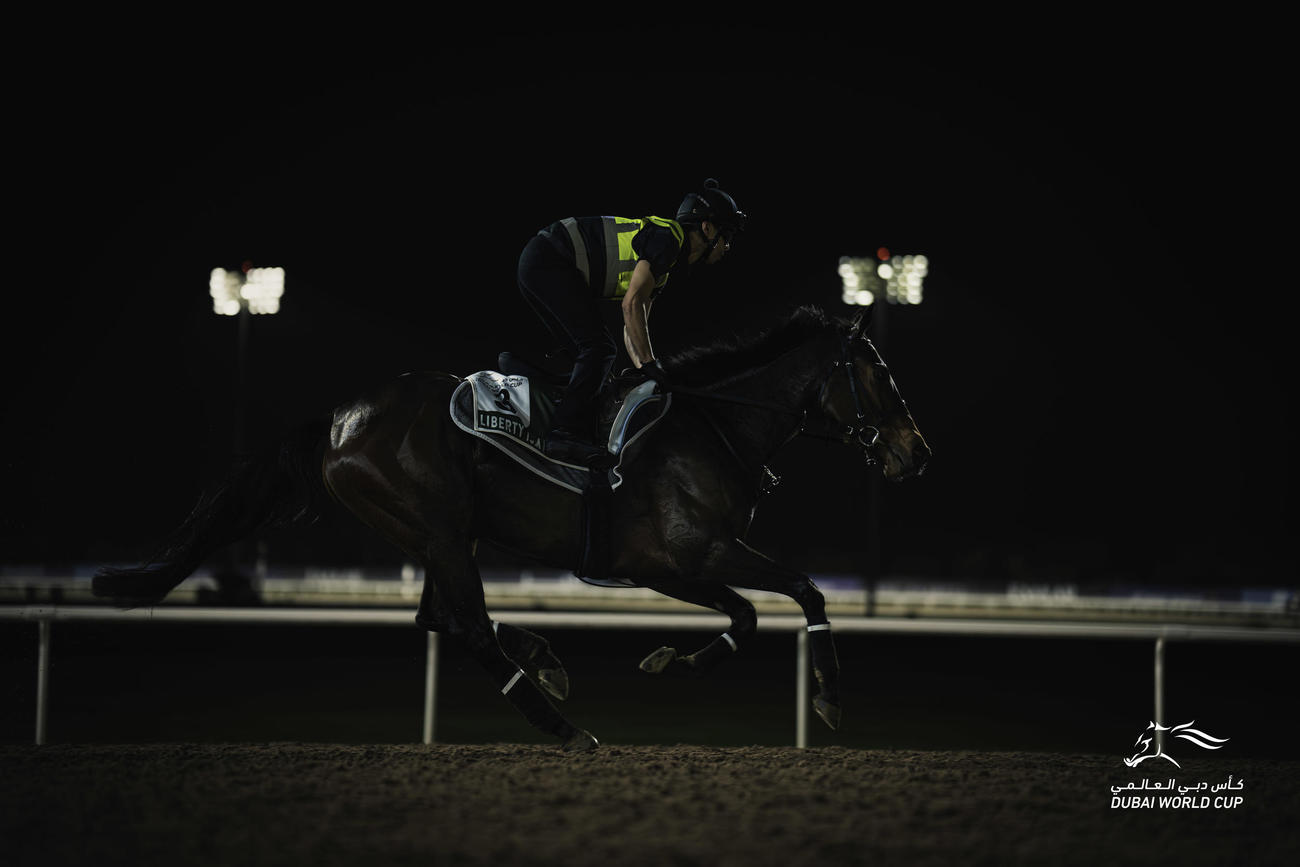 調整するリバティアイランド（C）DubaiRacingClub