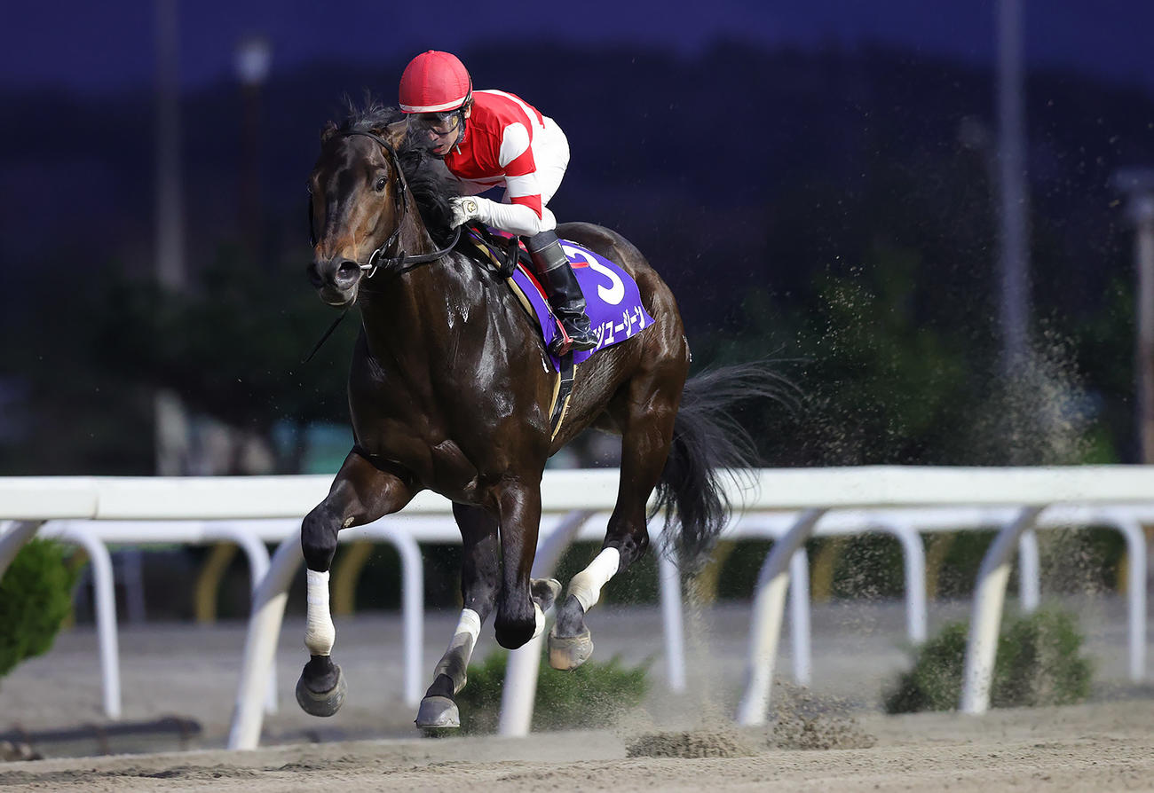 スプリングカップを制したフジユージーン（岩手県競馬組合提供）