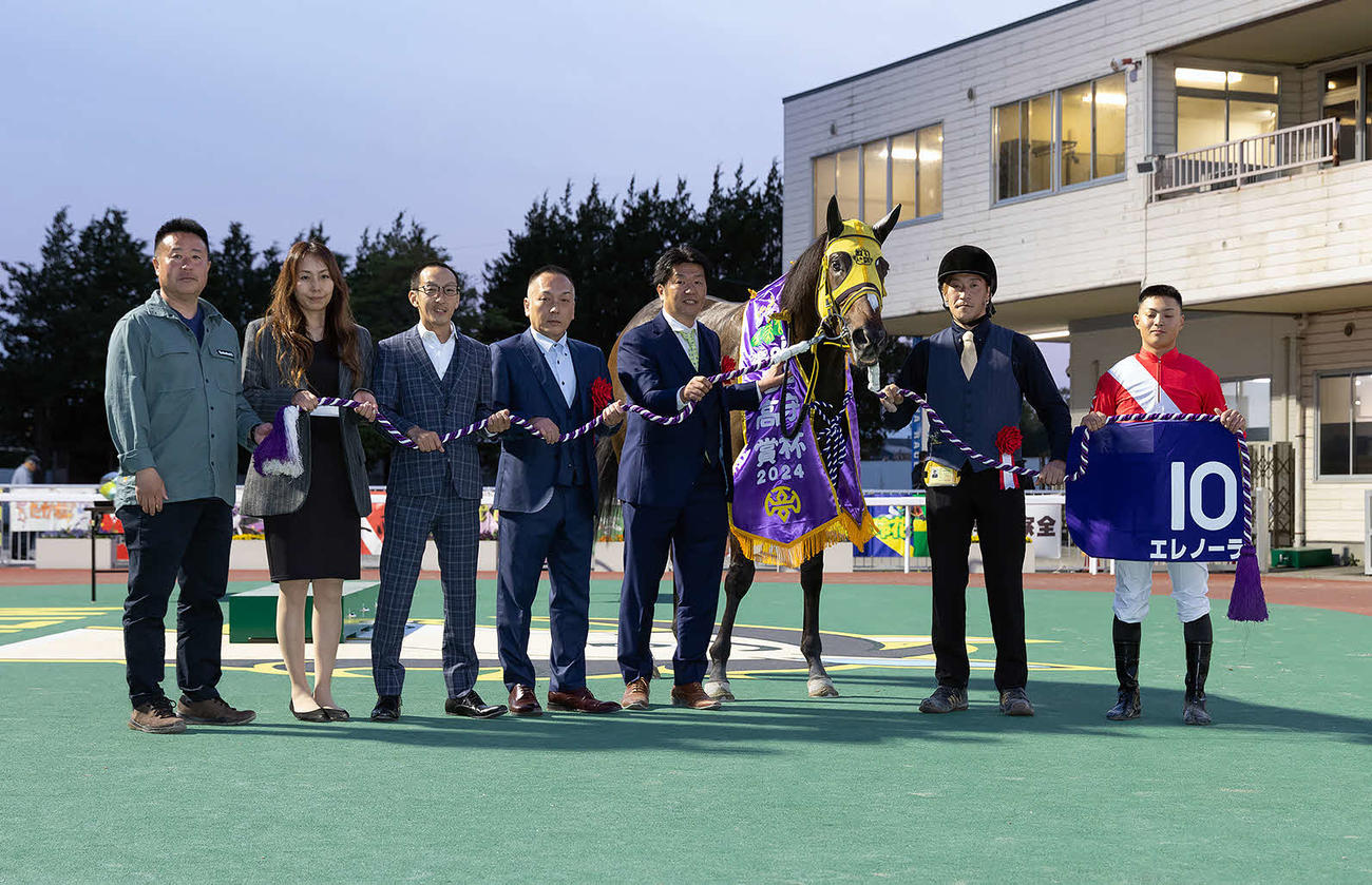 水沢の留守杯日高賞を制したエレノーラ（提供・岩手県競馬組合）