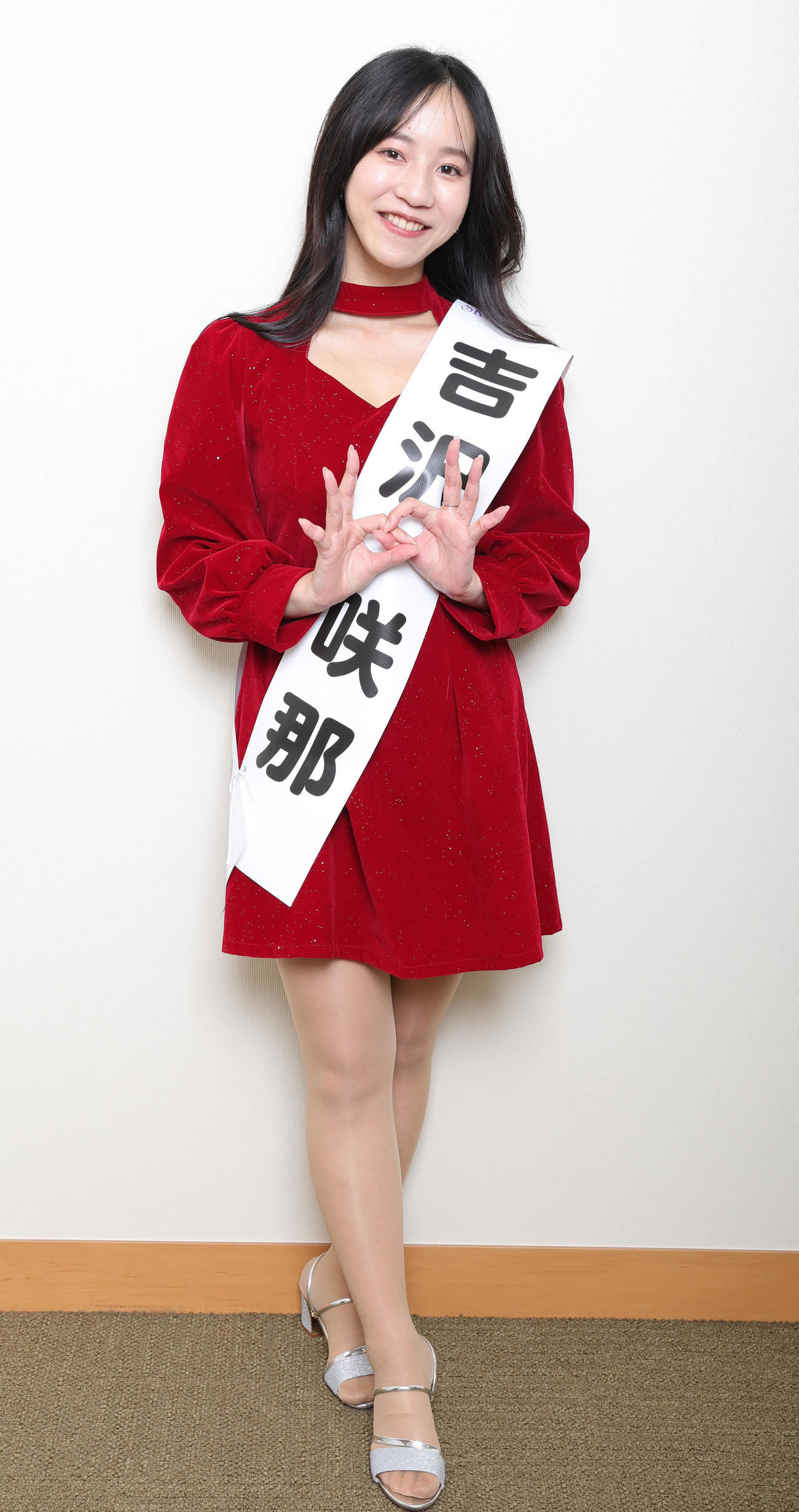 園田競馬SKNフラッシュ8の吉沢咲那さん（撮影・野上伸悟）