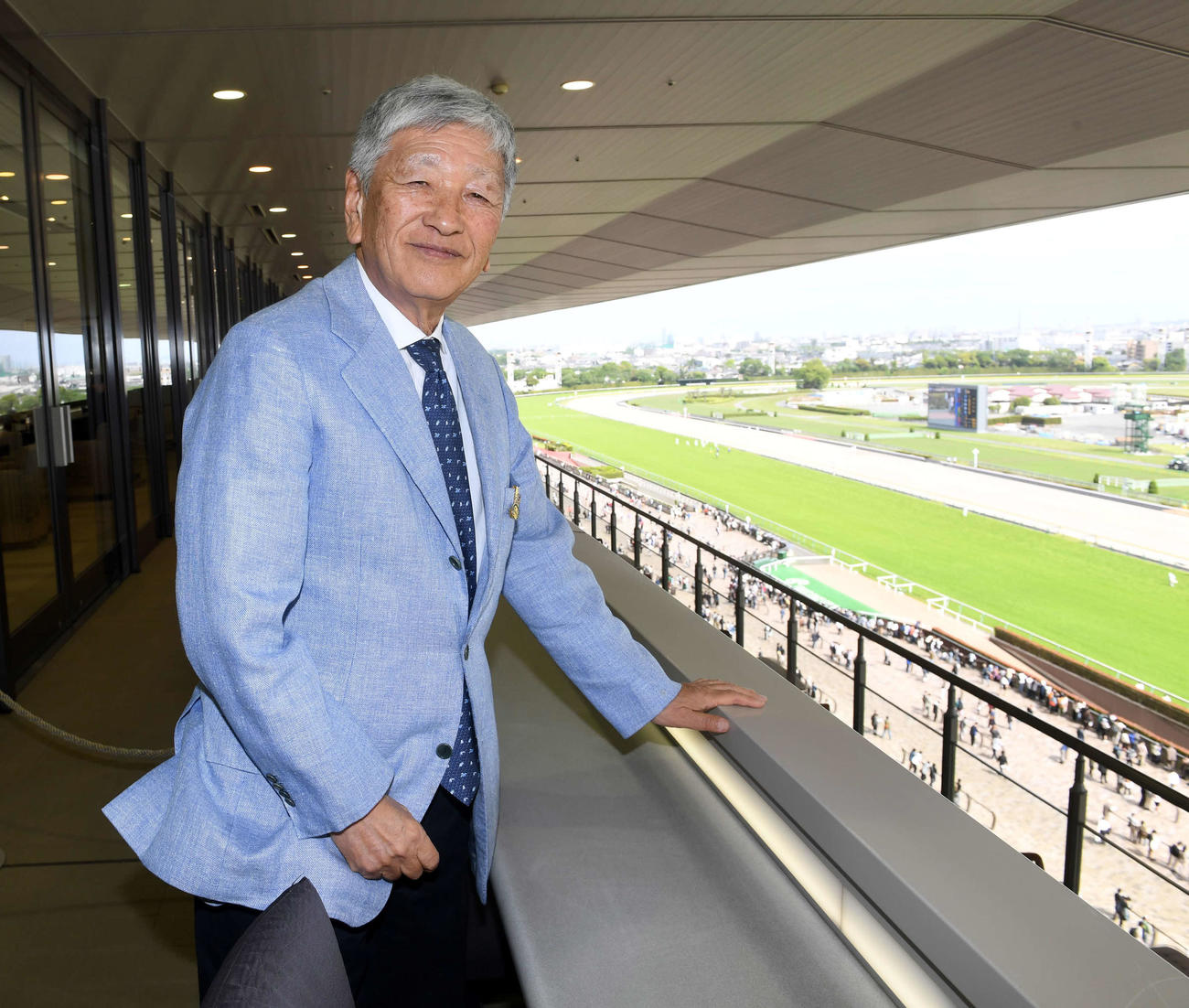 社台ファーム吉田照哉代表（2023年4月29日撮影）