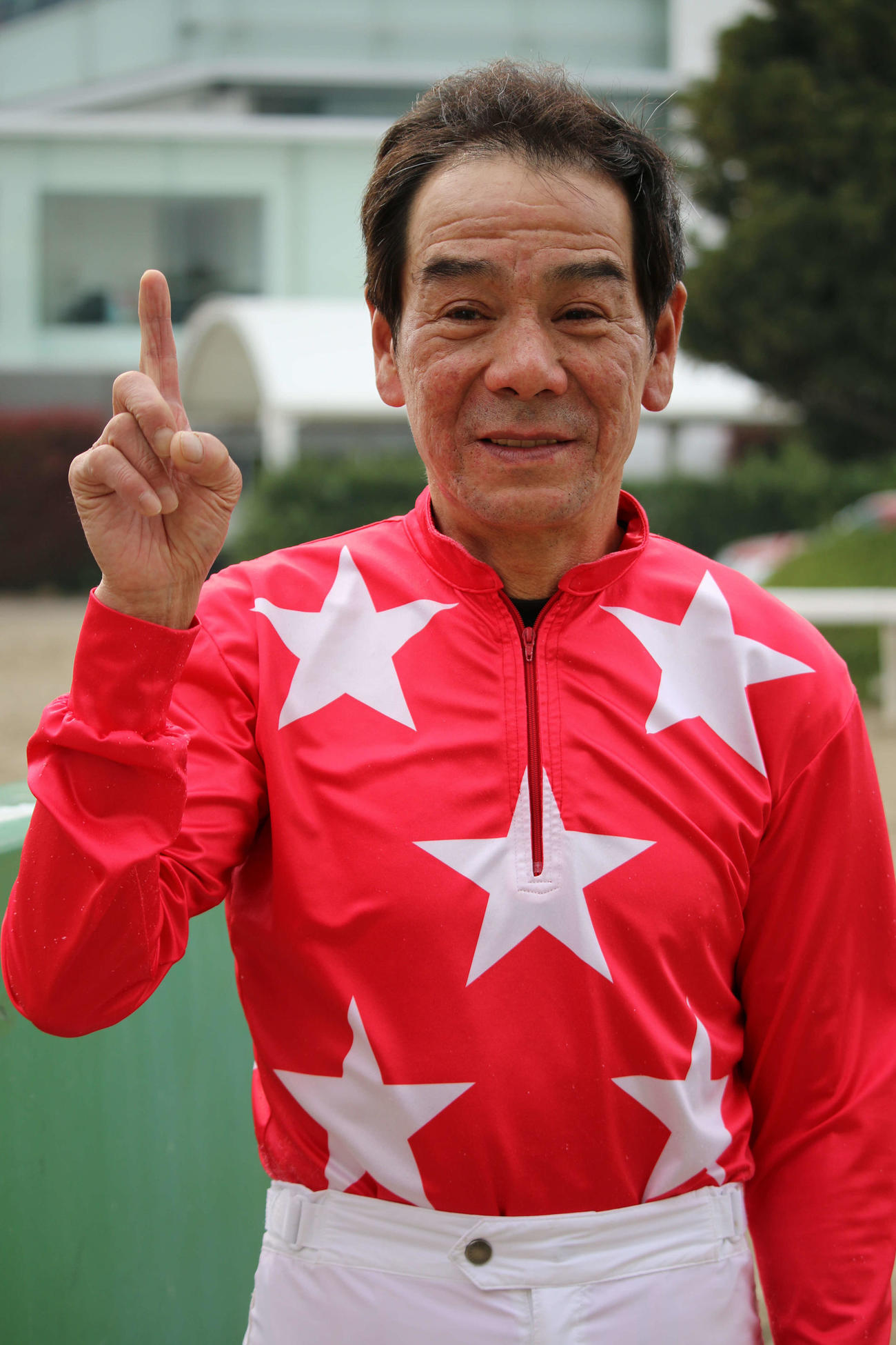 的場文男騎手（18年3月撮影）
