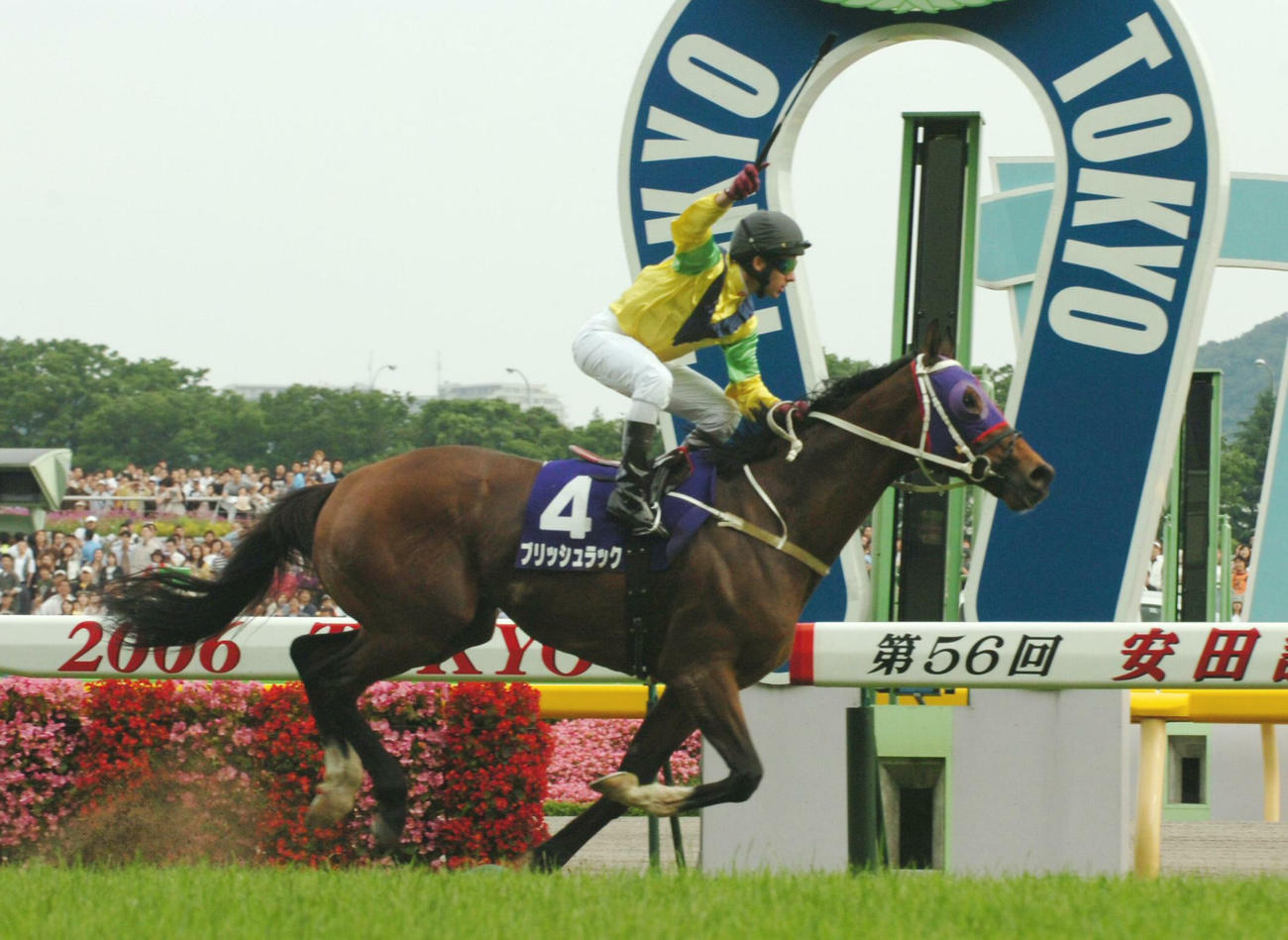 06年6月、安田記念を制したブリッシュラックとプレブル騎手