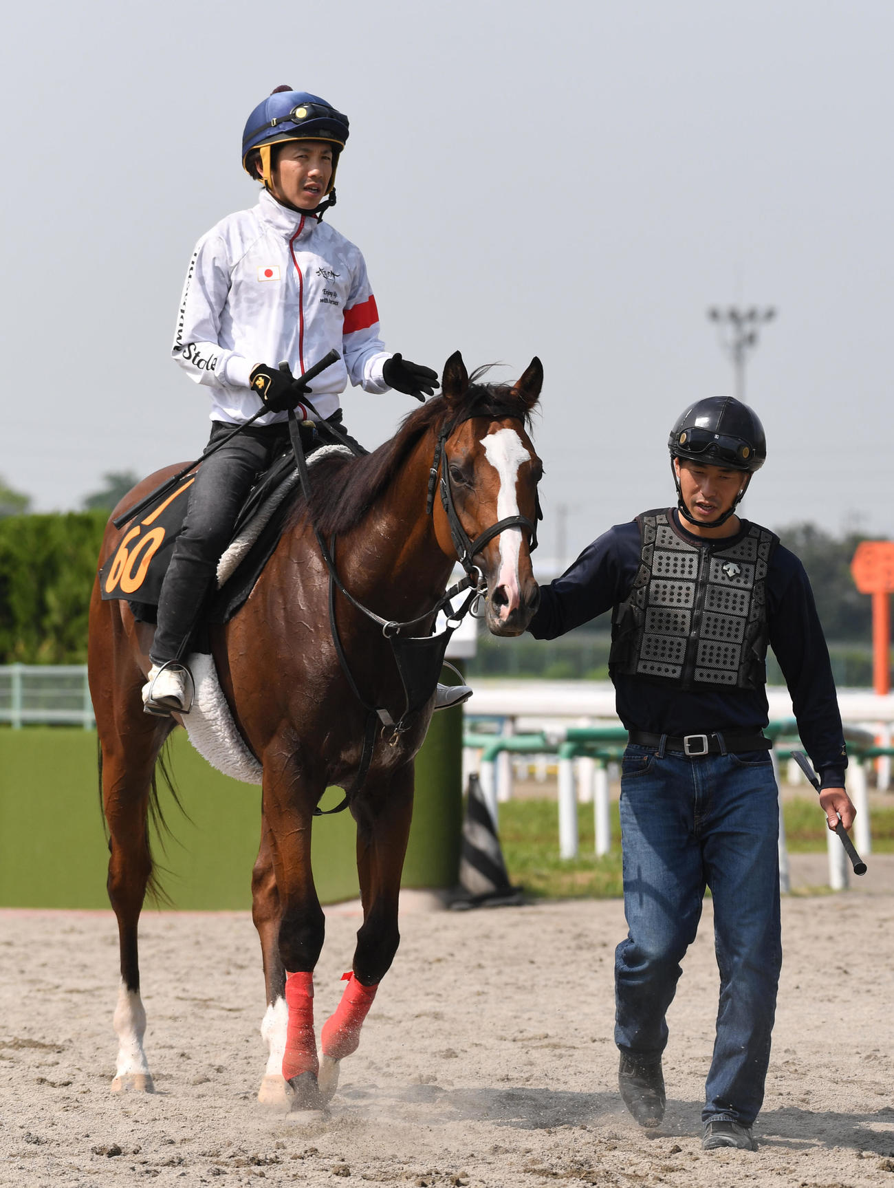 松岡騎手と調整するウインマクシマム