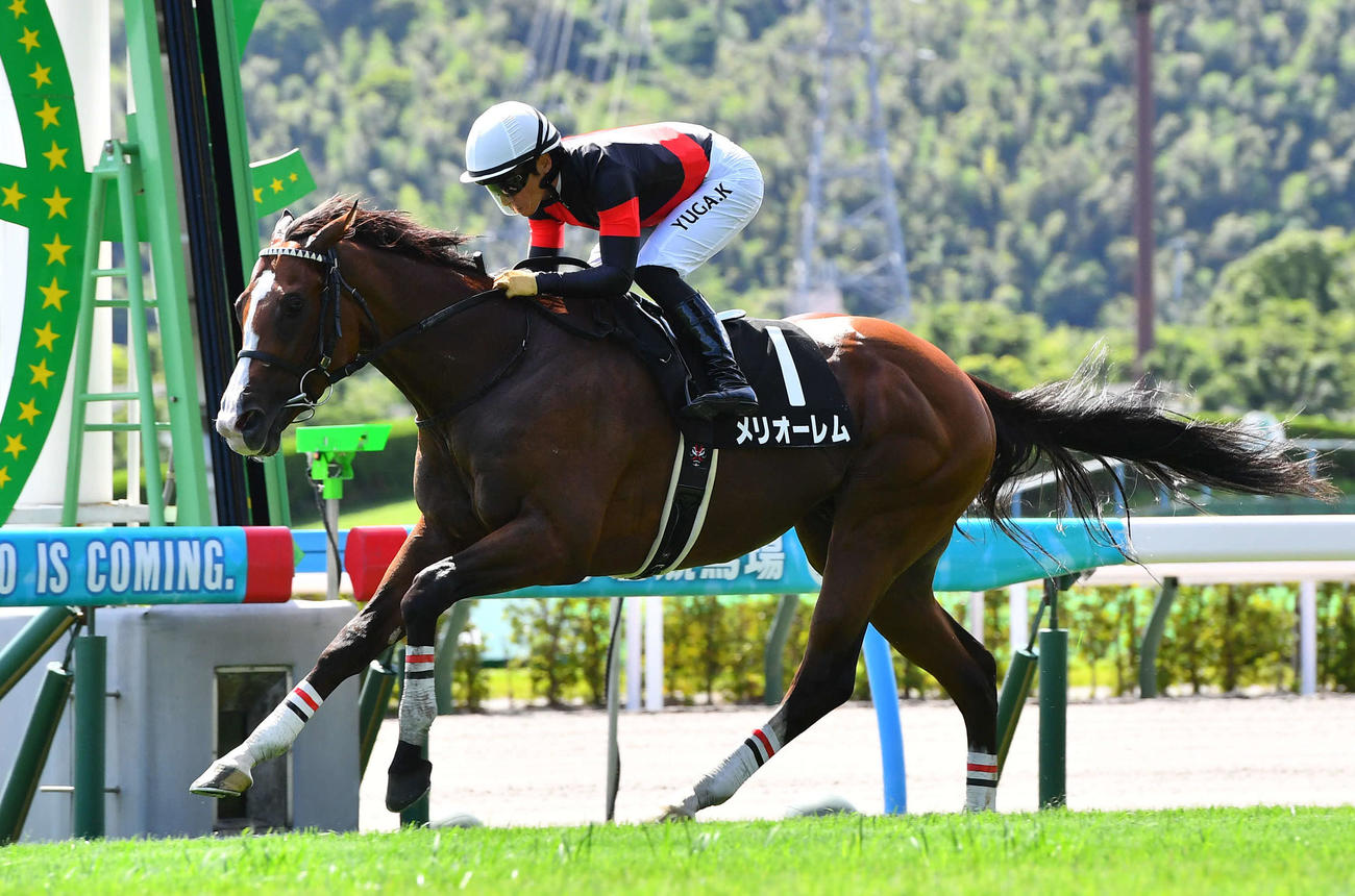 西部スポニチ賞を制したメリオーレムと川田将雅騎手（撮影・岩下翔太）