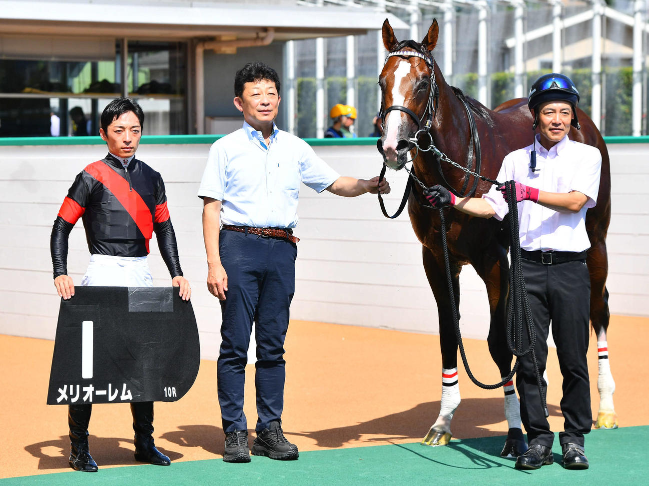 西部スポニチ賞を制したメリオーレムと川田将雅騎手（撮影・岩下翔太）