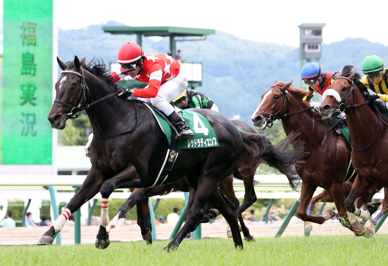 七夕賞を制したレッドラディエンス（撮影・柴田隆二）