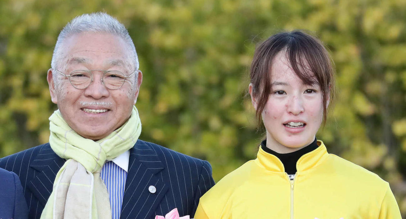 小林祥晃オーナーと藤田菜七子騎手（2019年12月8日撮影）
