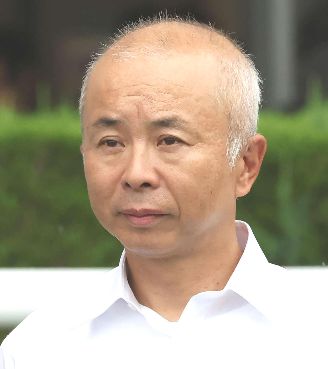 中舘英二調教師（2024年6月30日撮影）