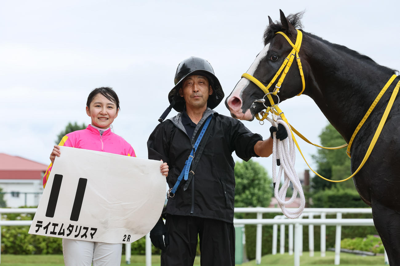 札幌2Rで怪我から復帰後初勝利を挙げた古川奈騎手（撮影・村野早祐）