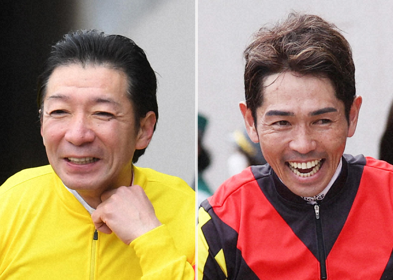 内田騎手（左）と戸崎騎手