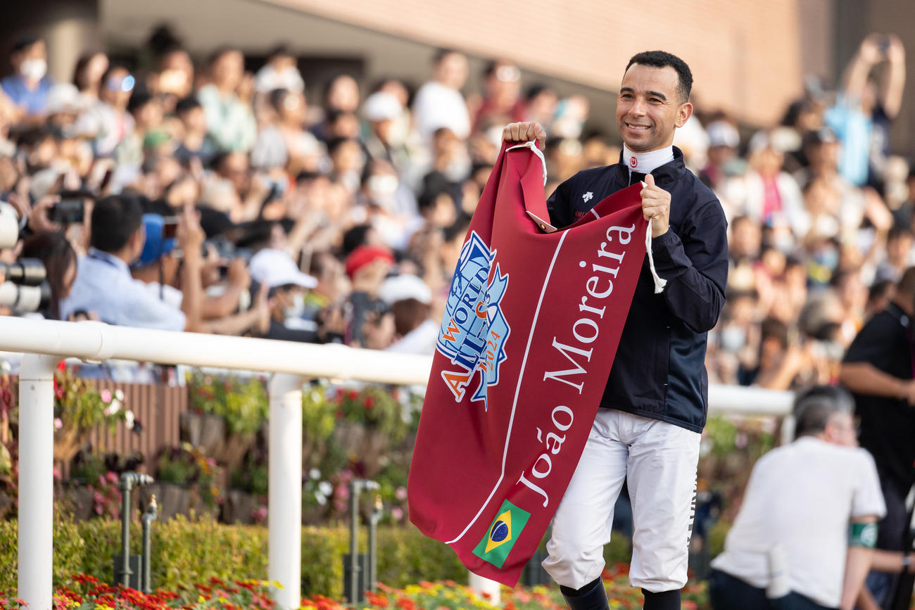 2024WASJを64ポイントで優勝したJ・モレイラ騎手（撮影・村野早祐）
