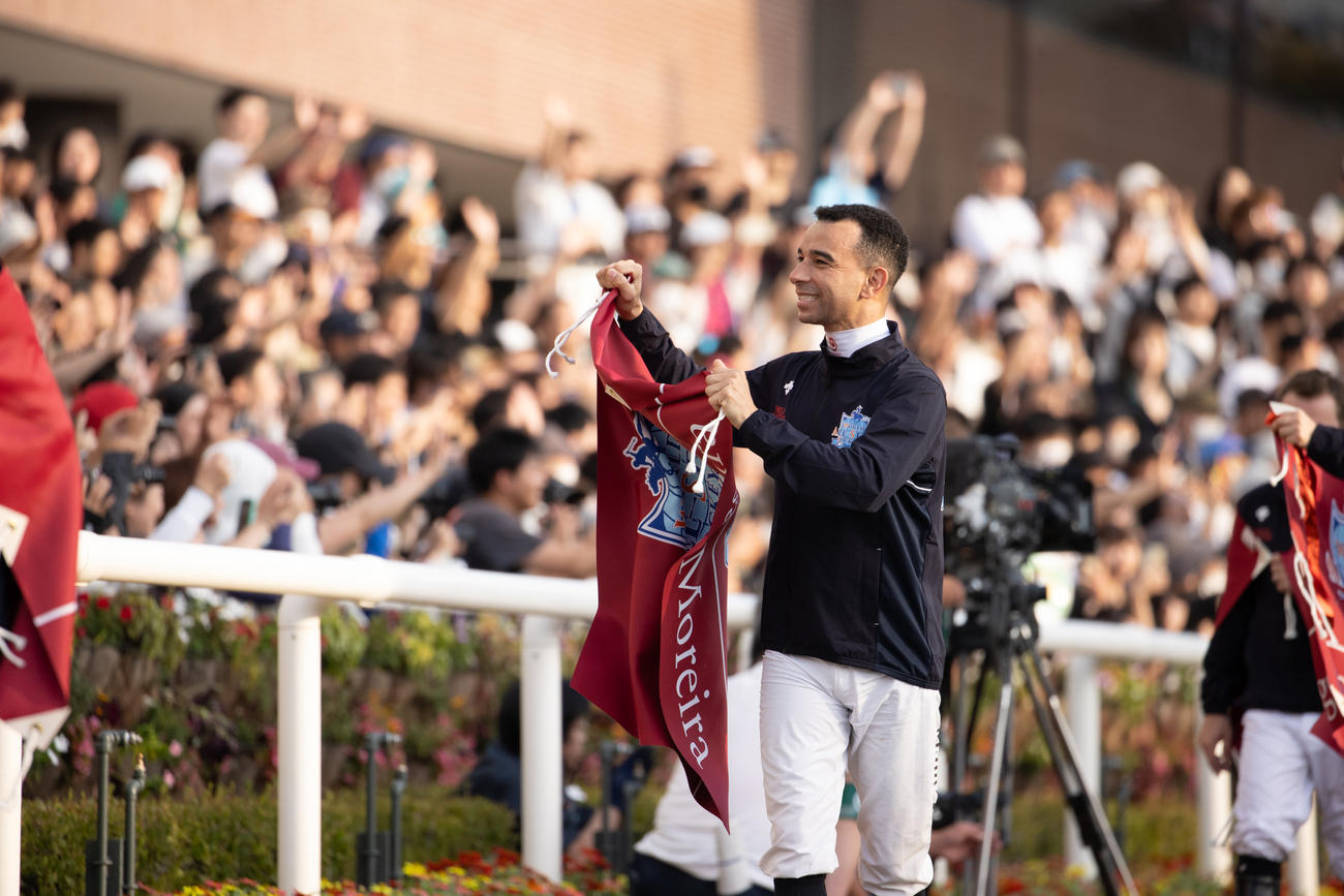 2024WASJを64ポイントで優勝したJ・モレイラ騎手（撮影・村野早祐）