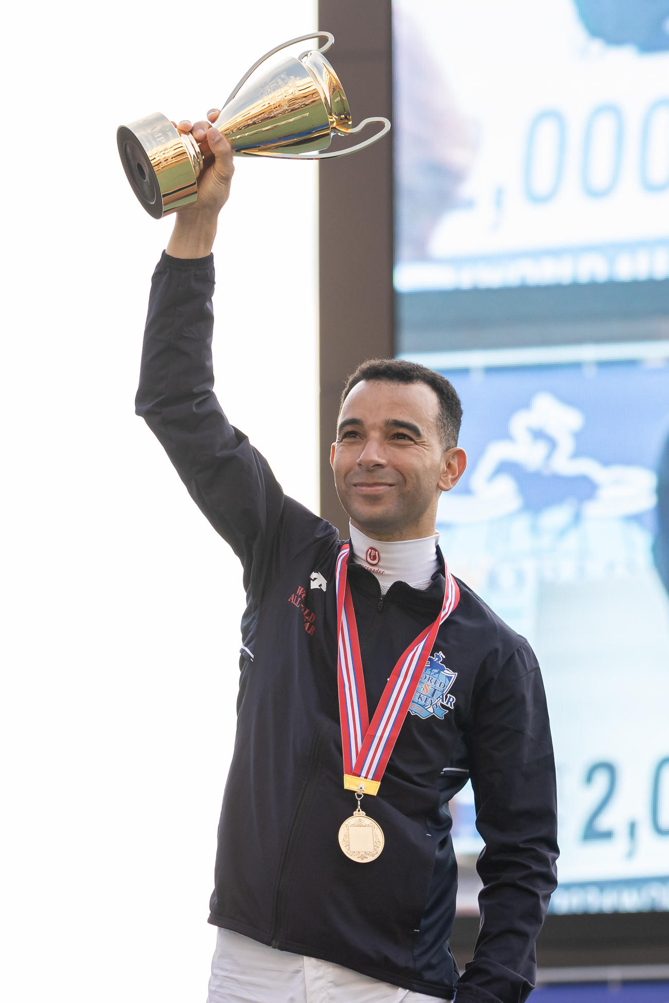 2024WASJを64ポイントで優勝したJ・モレイラ騎手（撮影・村野早祐）