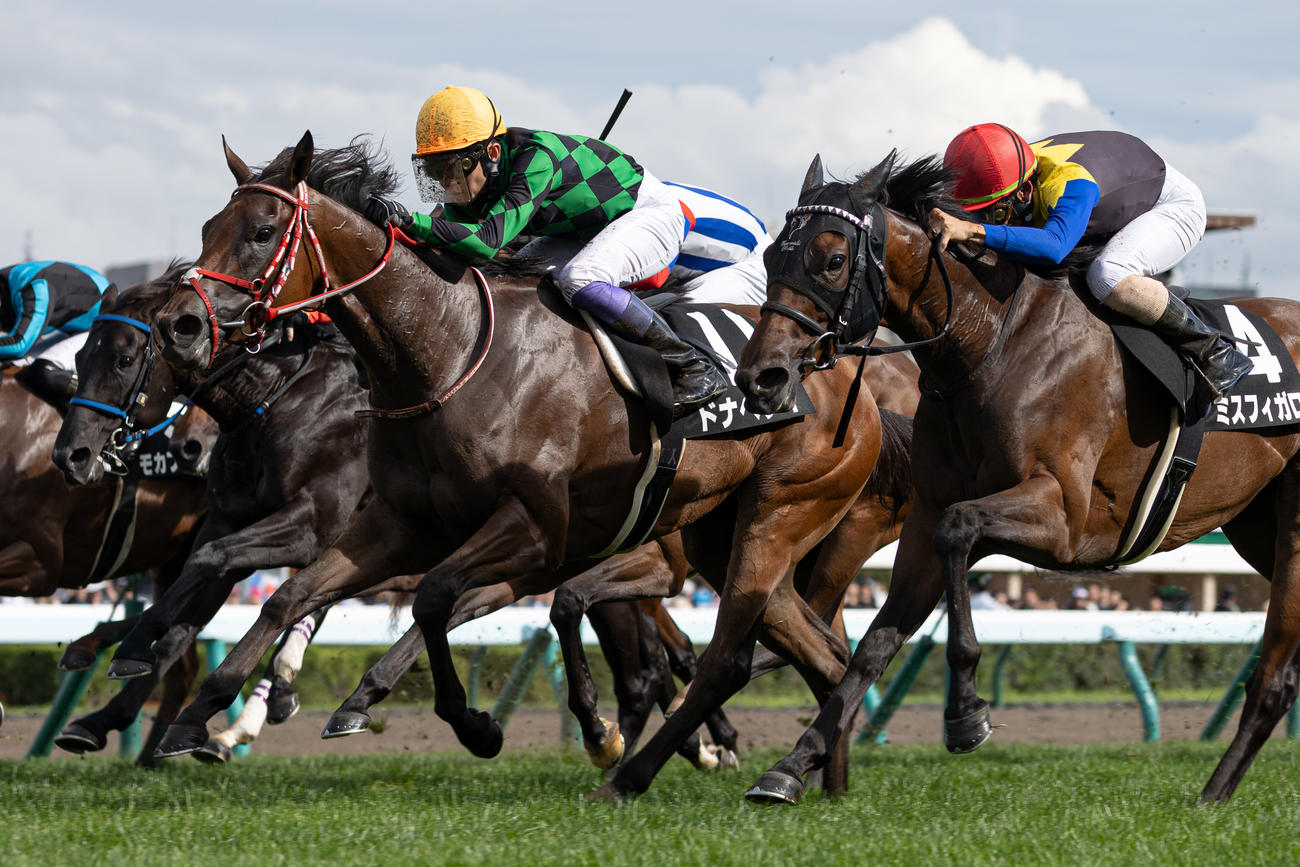 アジア競馬連盟Tを制したドナペティと武豊騎手（左）（撮影・村野早祐）
