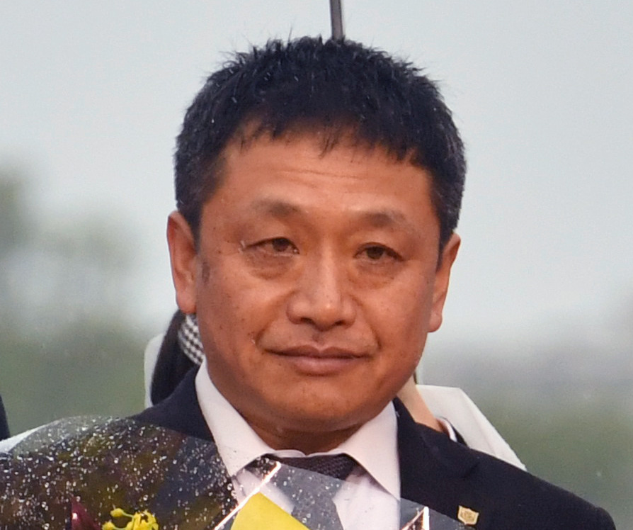 牧田和弥調教師（2023年4月15日撮影）
