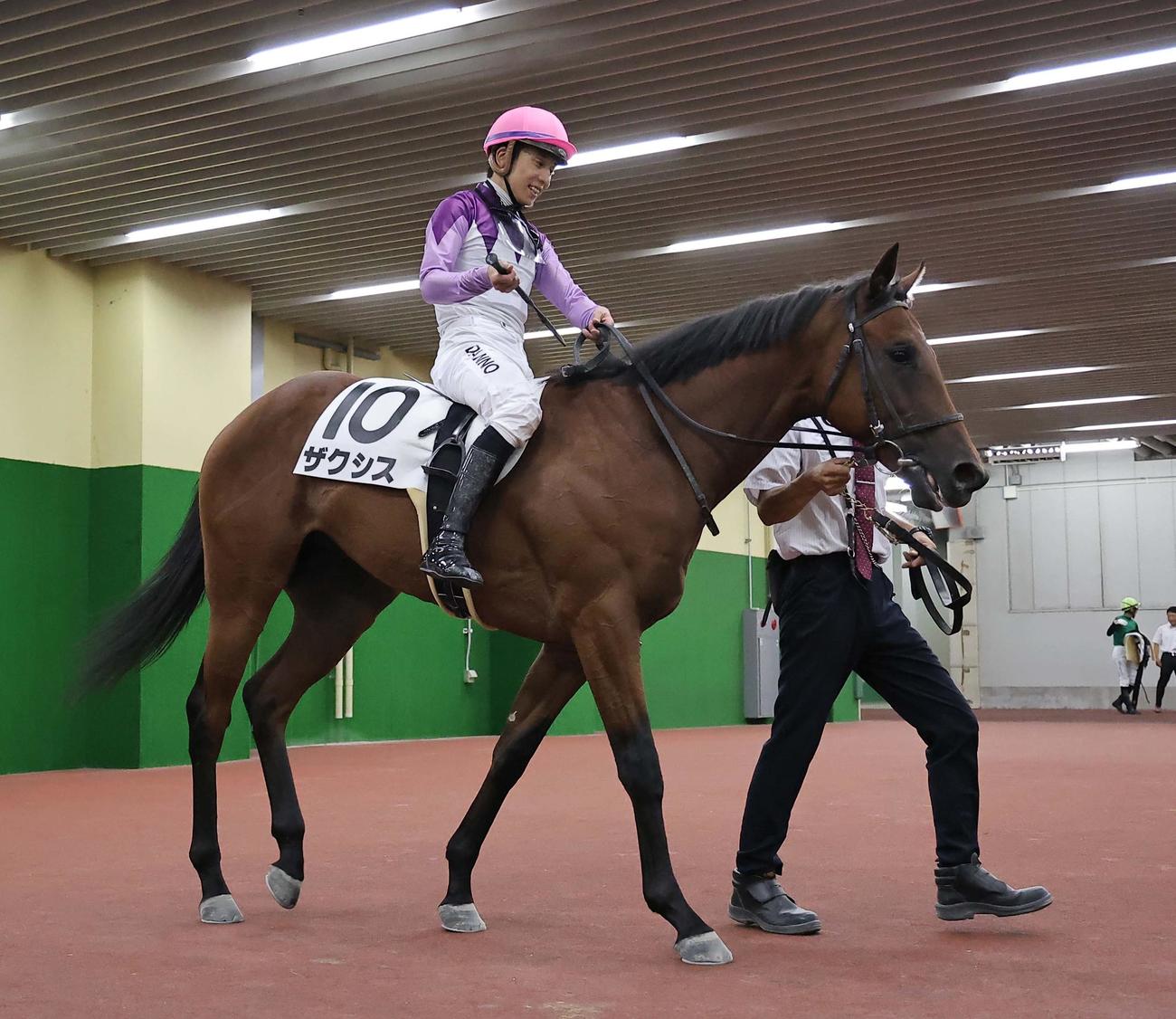 新馬戦を勝ったザクシス（撮影・上田博志）