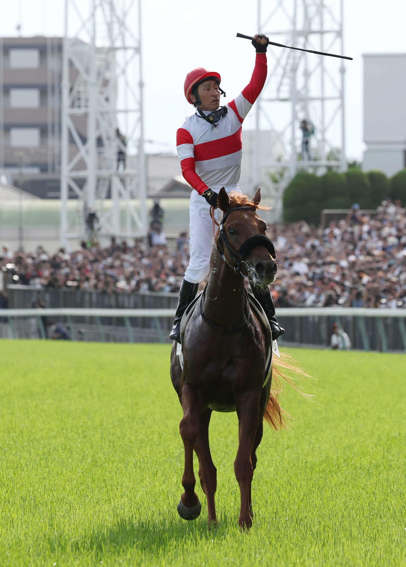 5月26日、ダノンデサイルに騎乗し56歳で日本ダービーを制した横山典騎手