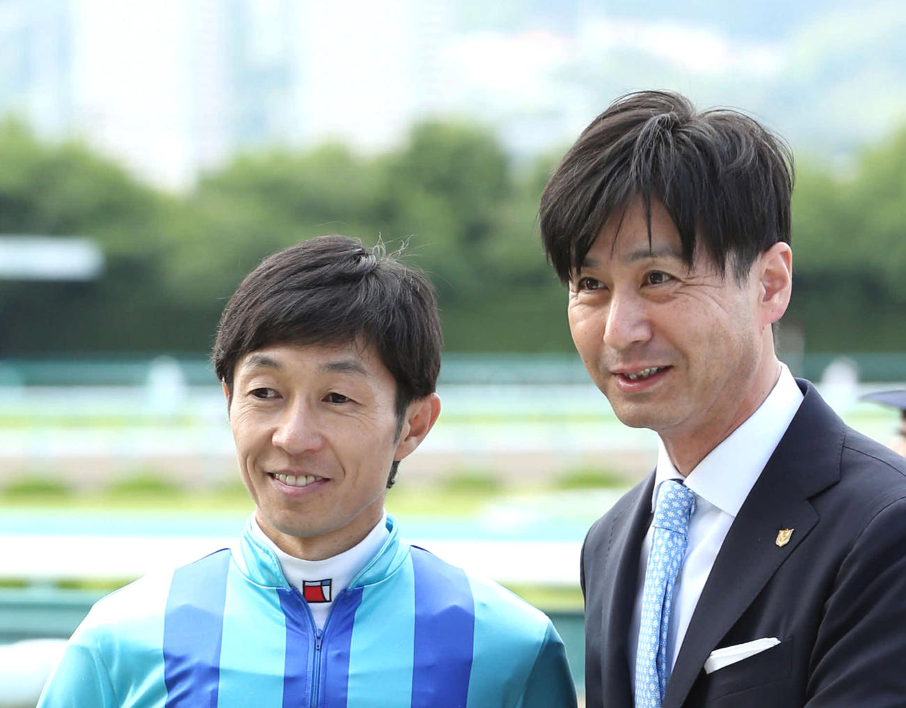 武豊騎手（左）と池江泰寿調教師（2017年撮影）