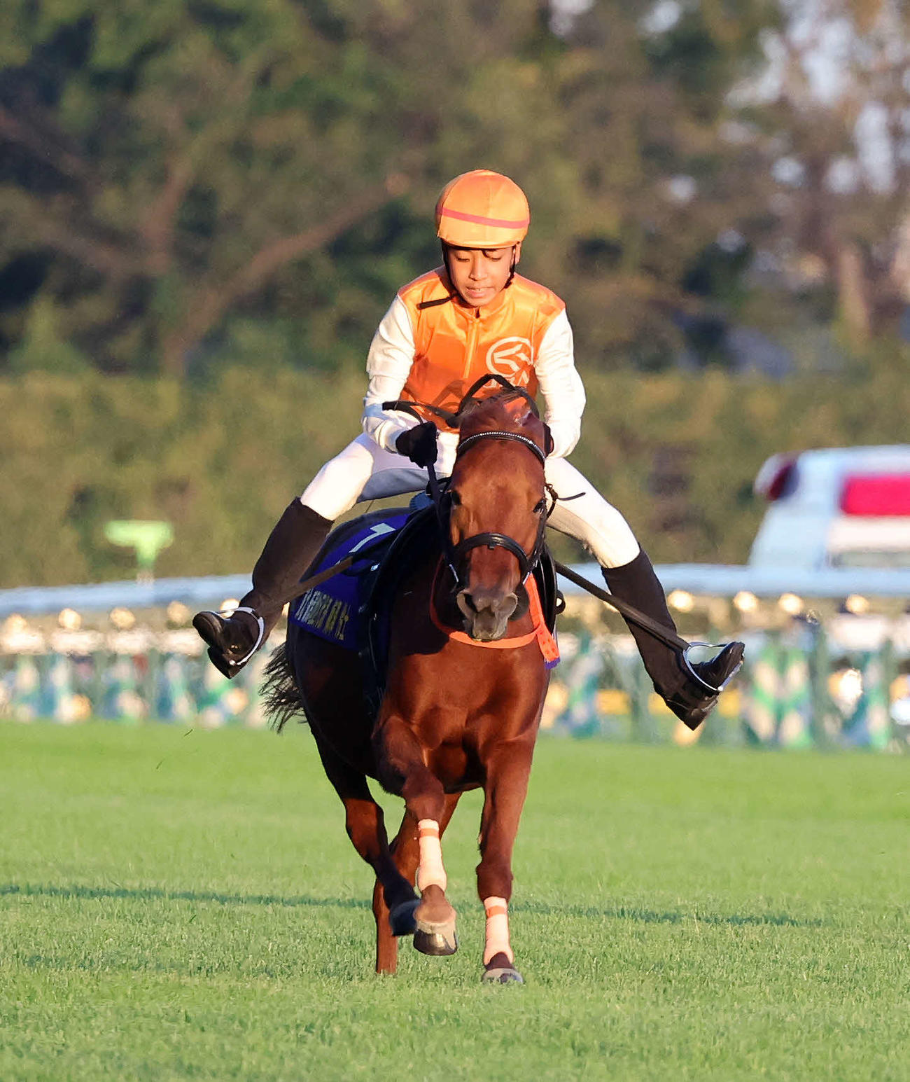 第14回ジョッキーベイビーズを制したホタル号騎乗の梅沢怜士さん（撮影・鈴木正人）