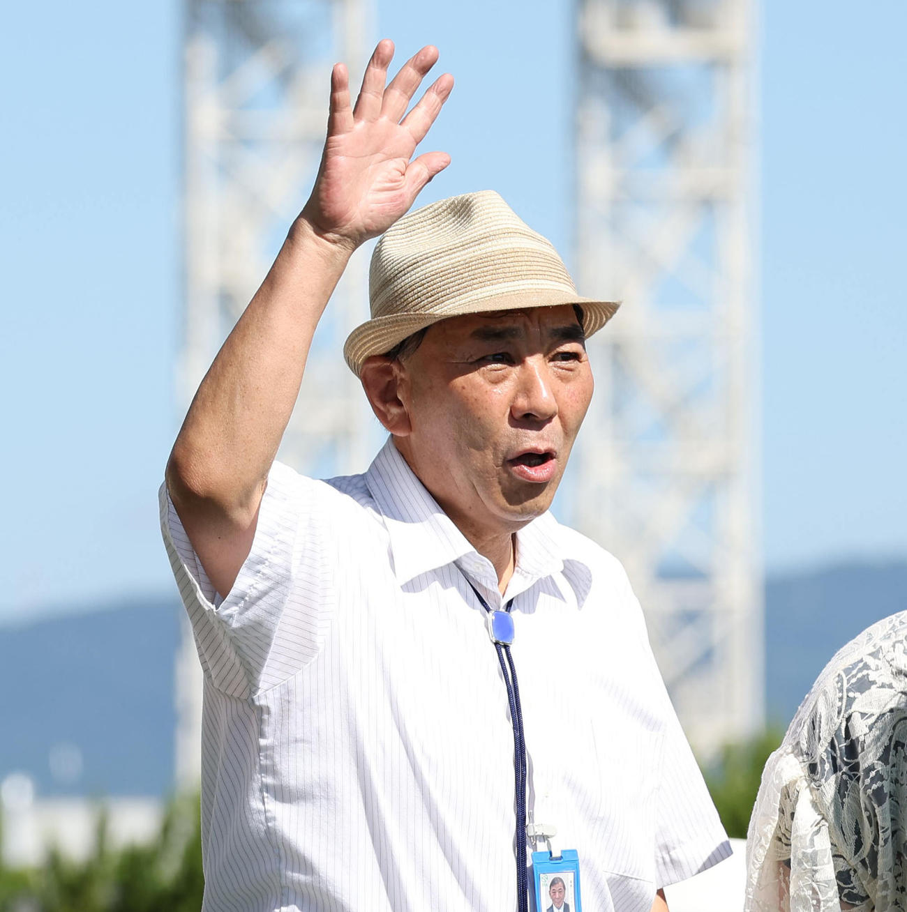 京都5Rをロヴィーサで制してJRA通算300勝を達成した大根田師（撮影・白石智彦）