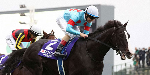 ジャパンCを制したイクイノックスとルメール騎手(手前)。奥は2着リバティアイランド(撮影・丹羽敏通)=2023年11月26日、東京競馬場