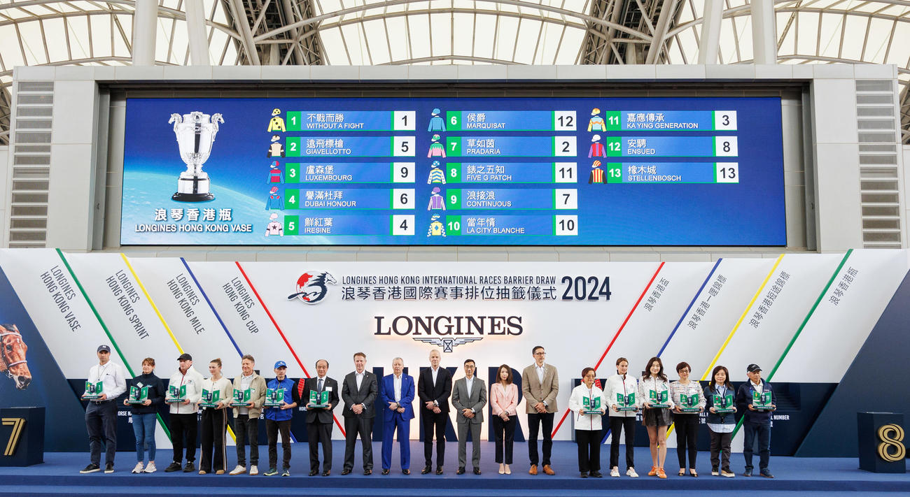 香港ヴァーズの枠順抽選（C）The Hong Kong Jockey Club