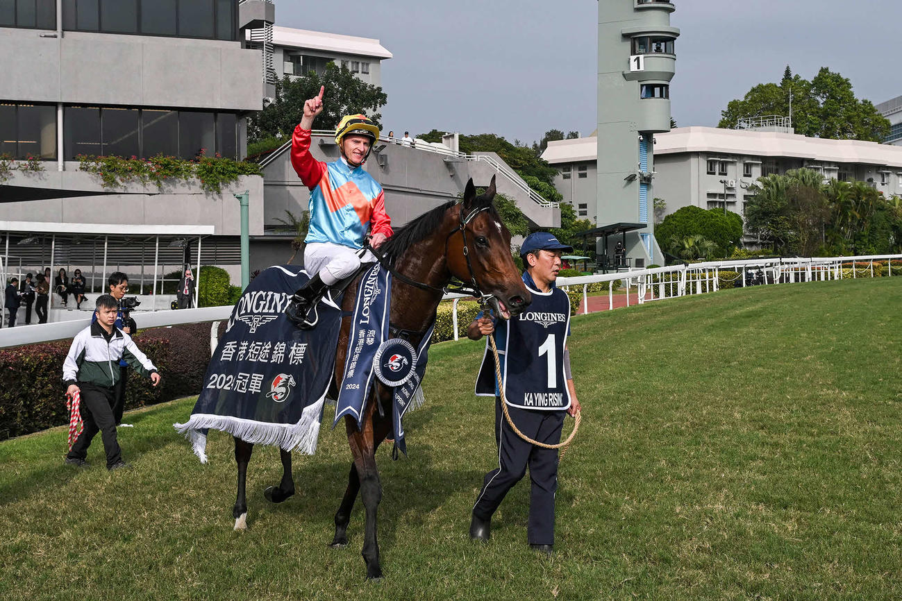 香港スプリントを制したカーインライジング（（C）The Hong Kong Jockey Club）