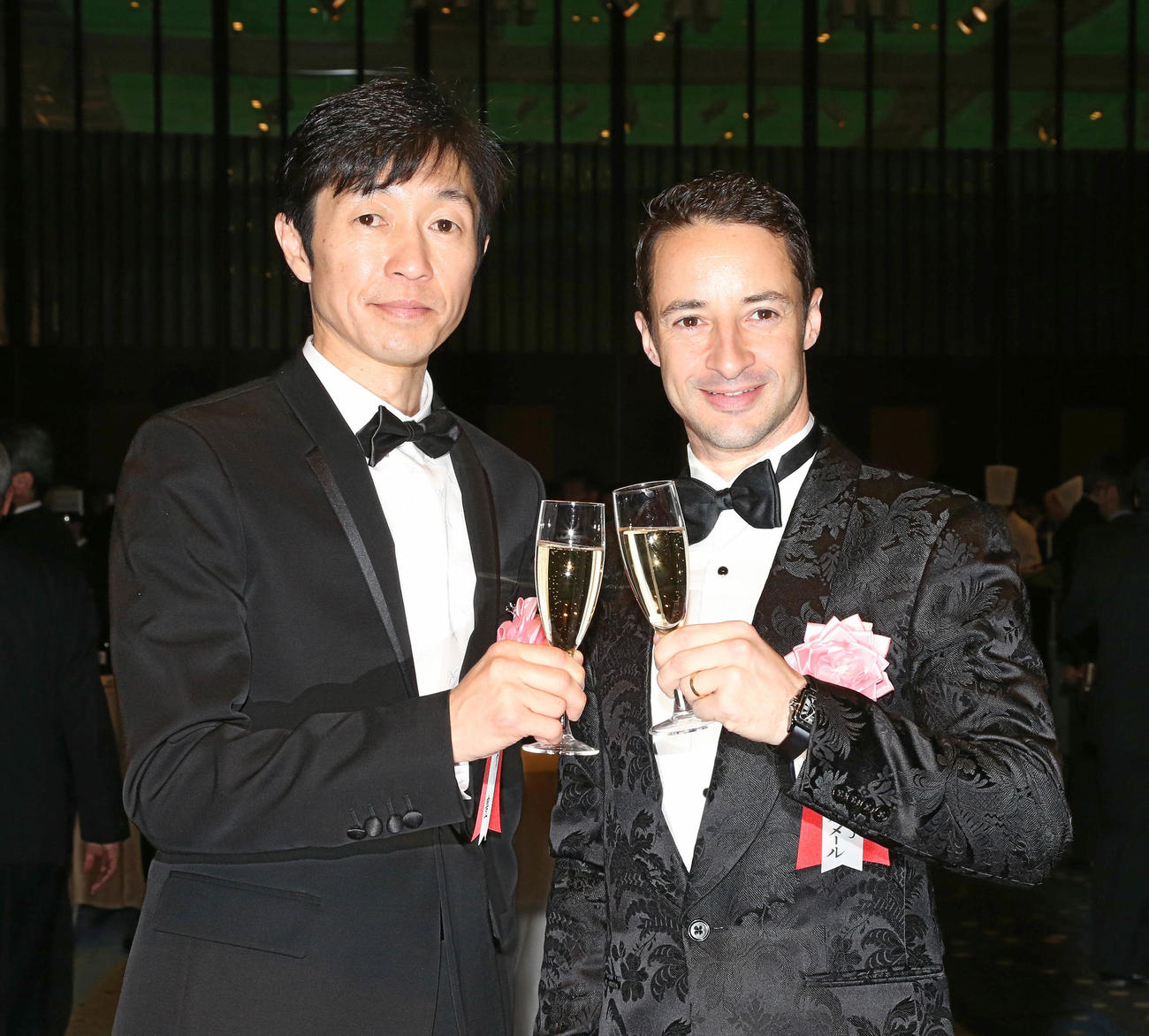 クリストフ・ルメール騎手（右）、武豊騎手（2019年1月28日撮影）