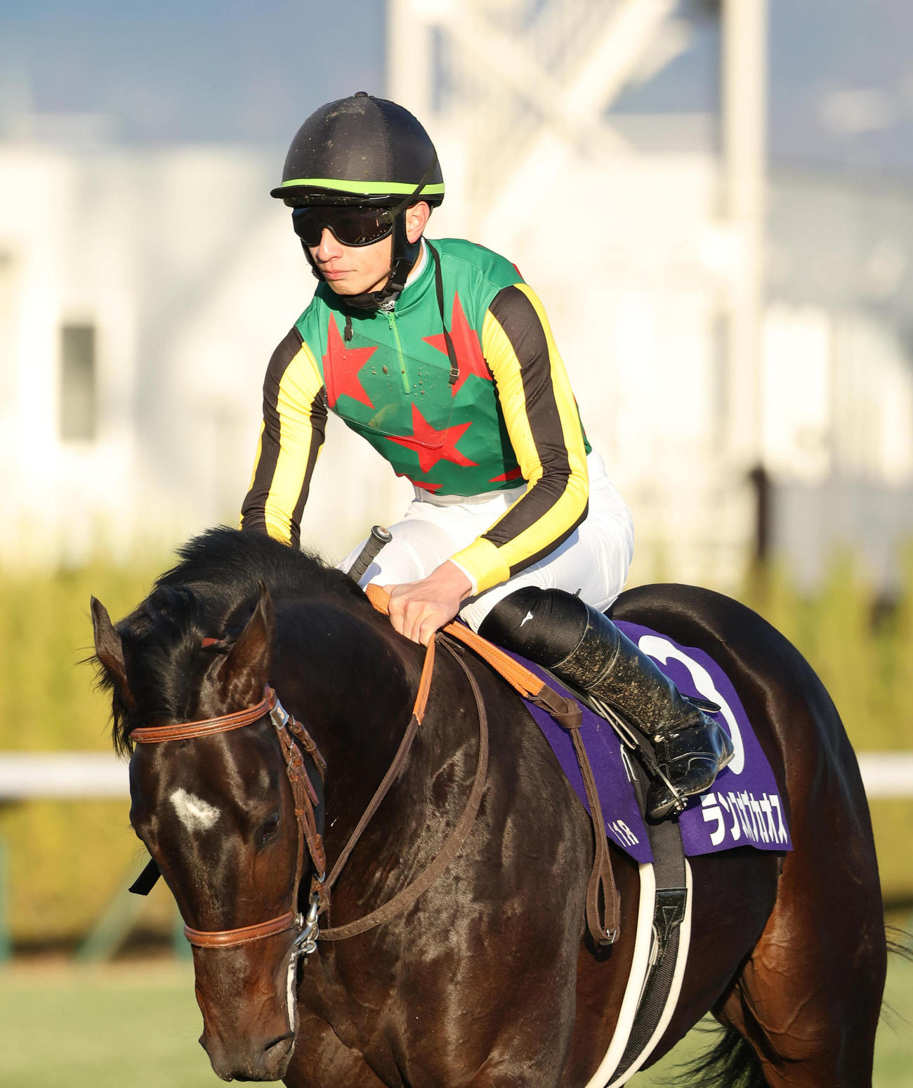 ランスオブカオスで朝日杯FS3着に入ったG1初騎乗の吉村騎手（撮影・白石智彦）