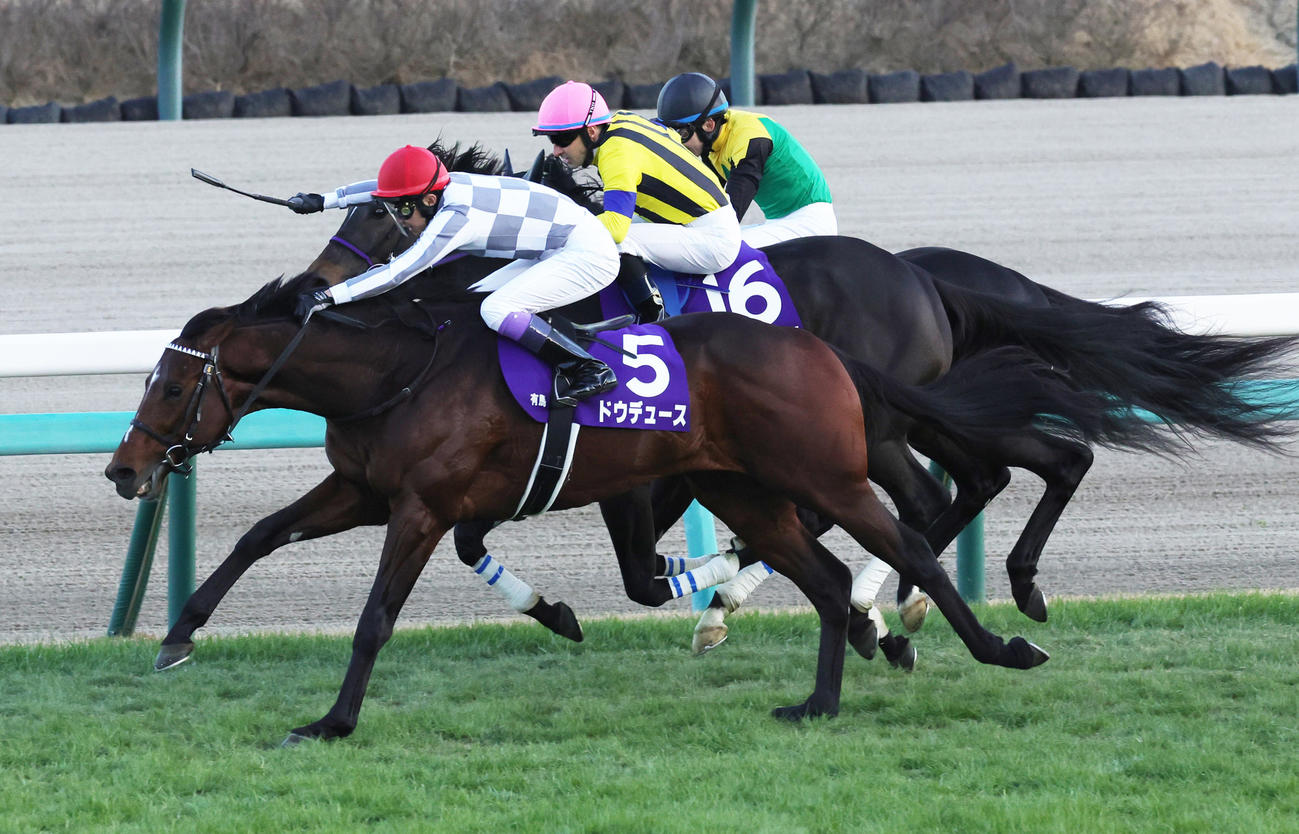 有馬記念を制した武豊騎乗のドウデュース（2023年12月24日撮影）