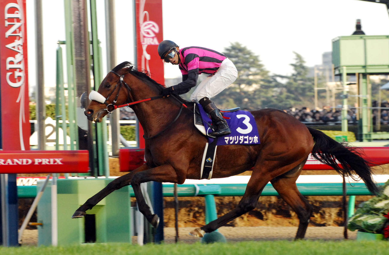 07年12月23日、直線抜け出したマツリダゴッホが有馬記念を制した