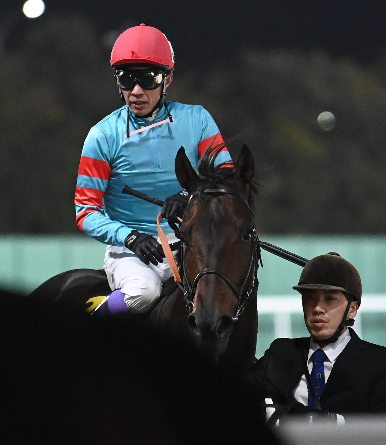 名古屋大賞典、6着に敗れたヤマニンウルスと武豊騎手（撮影・前岡正明）