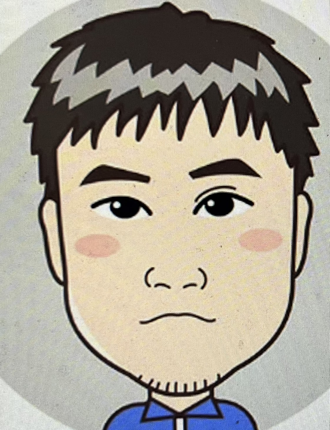 木村記者の似顔絵イラスト