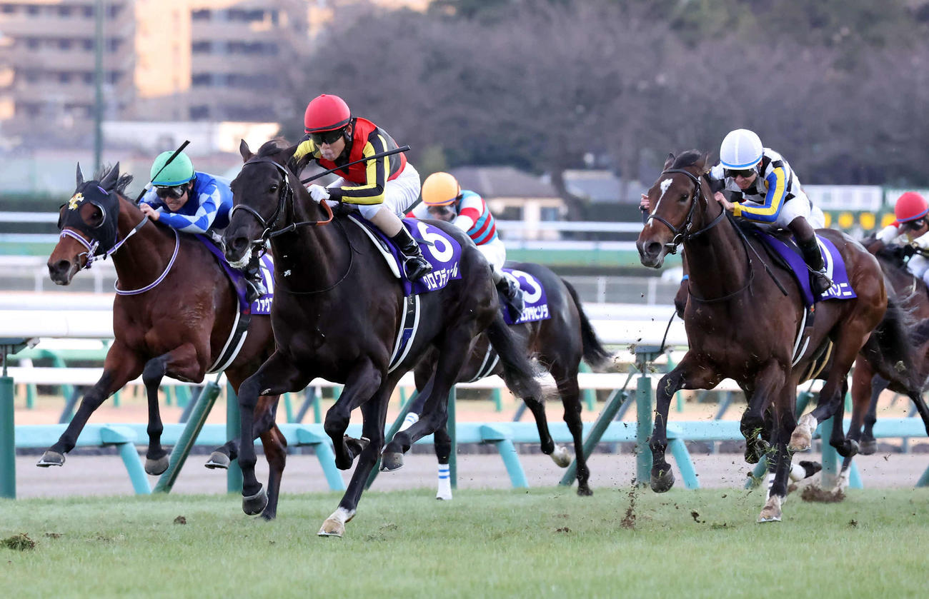 24年12月28日、中山11R　第41回ホープフルステークス（S＝G1）　制したクロワデュノール