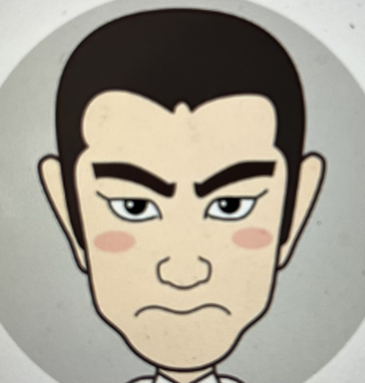 太田記者の似顔絵イラスト