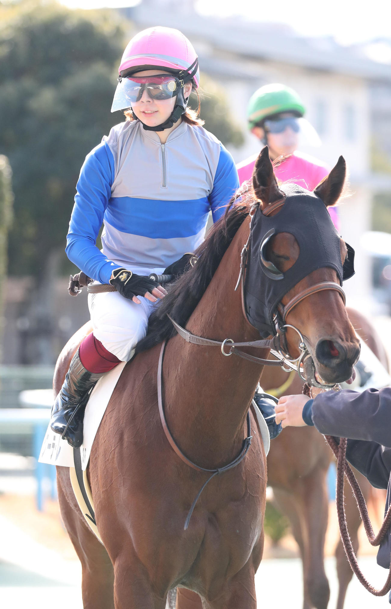 小倉3Rを制したクーデールと河原田騎手（撮影・梅根麻紀）