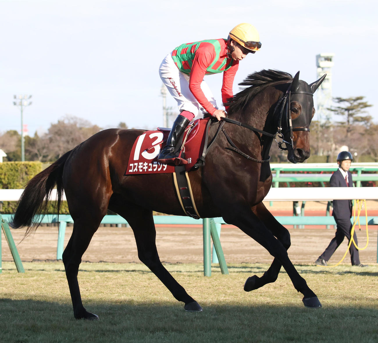 AJCCで3着のコスモキュランダと横山武騎手（撮影・柴田隆二）