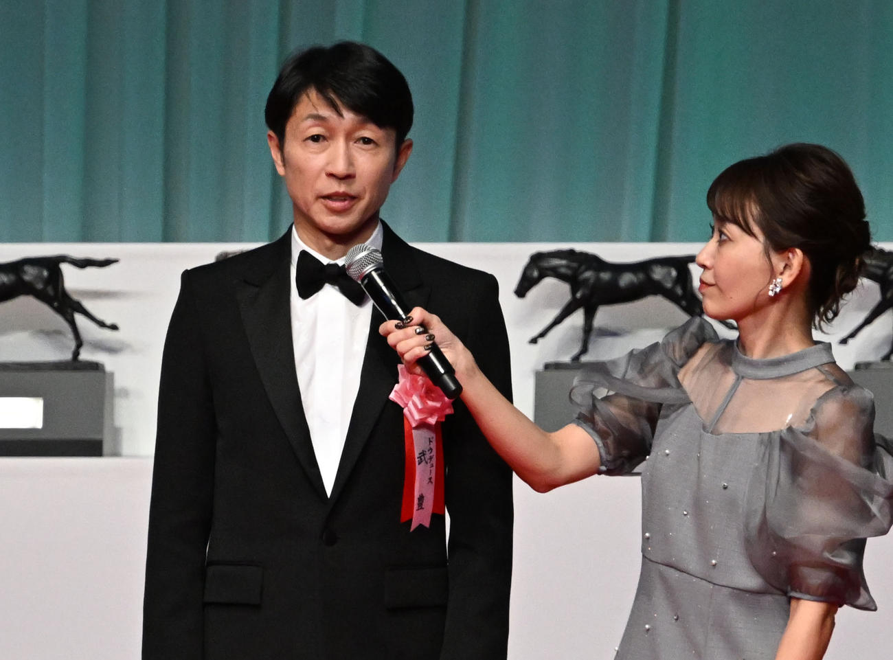 ドウデュースが最優秀4歳以上牡馬に選出され喜びを語る武豊騎手（撮影・千葉一成）