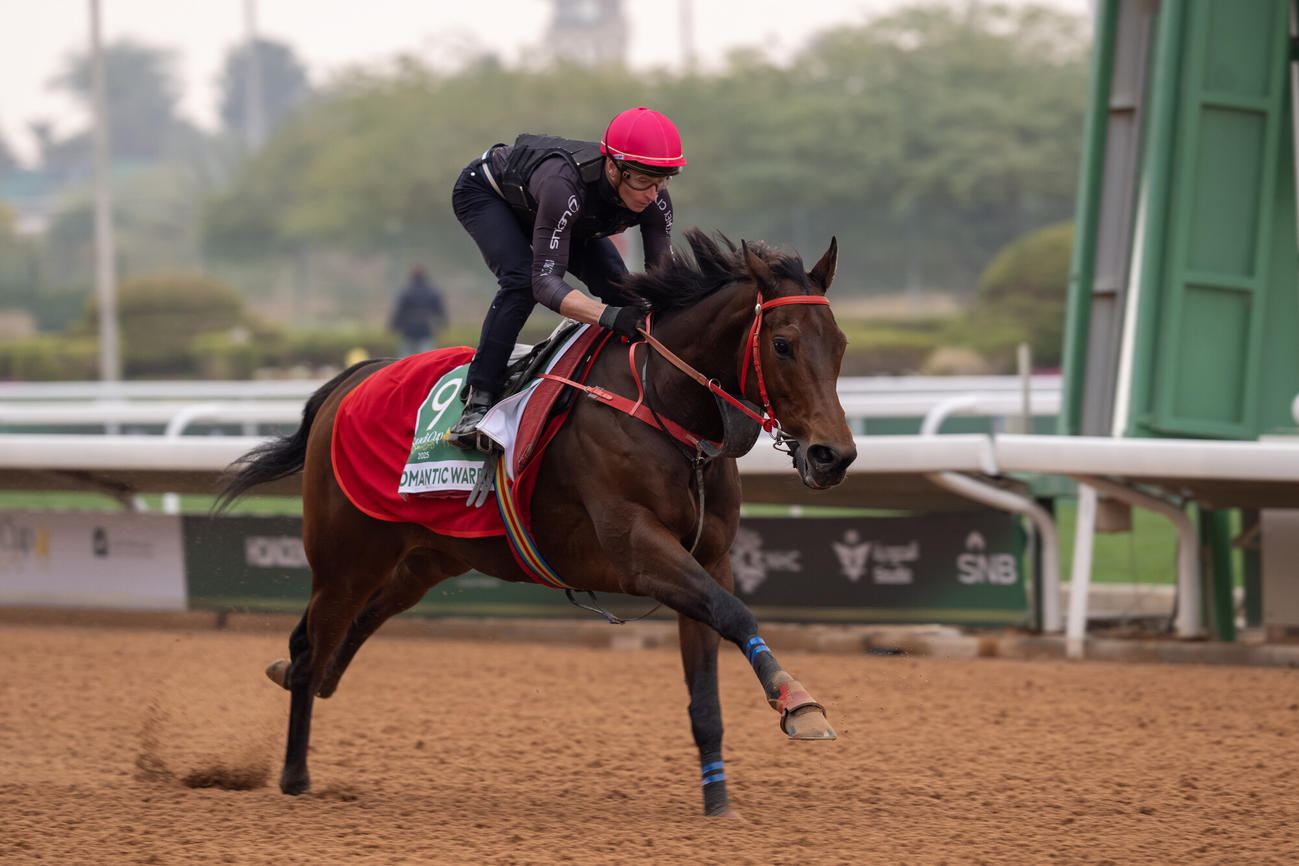 18日朝のロマンチックウォリアー（C）Jockey Club of Saudi Arabia／Mathea Kelley
