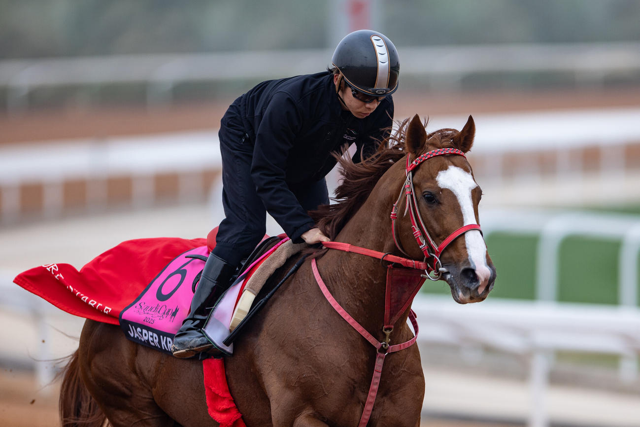 18日朝のジャスパークローネ（C）Jockey Club of Saudi Arabia／Neville Hopwood