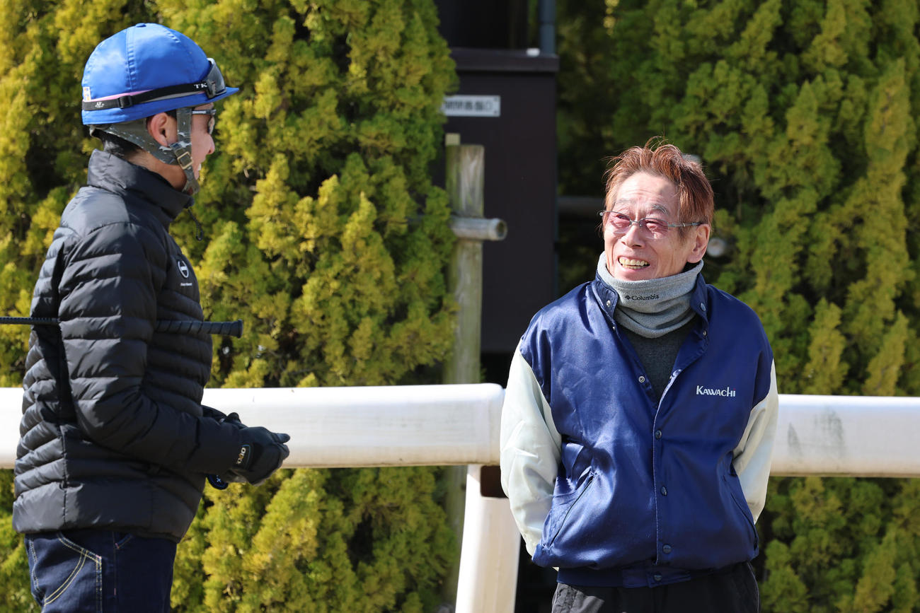 弟弟子の武豊騎手（左）とのコンビでラスト重賞に挑む河内洋調教師