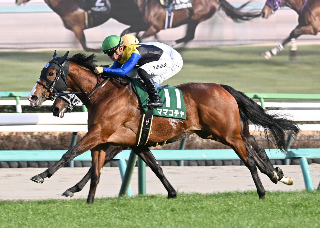 オーシャンSを制したママコチャと川田騎手（撮影・千葉一成）