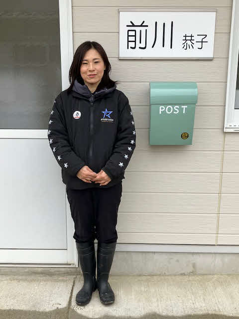 開業前日の前川恭子調教師（撮影・明神理浩）