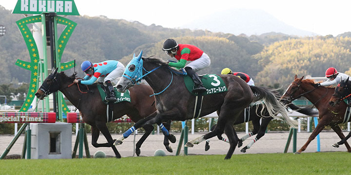 今年の小倉牝馬Sはフェアエールングとシンティレーションが同着で制した（撮影・梅根麻紀）＝2025年1月25日、小倉競馬場