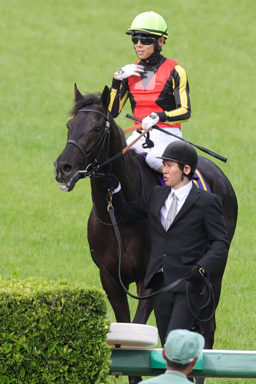 皐月賞で2着に終わった北村友一騎乗のクロワデュノール（撮影・野上伸悟）