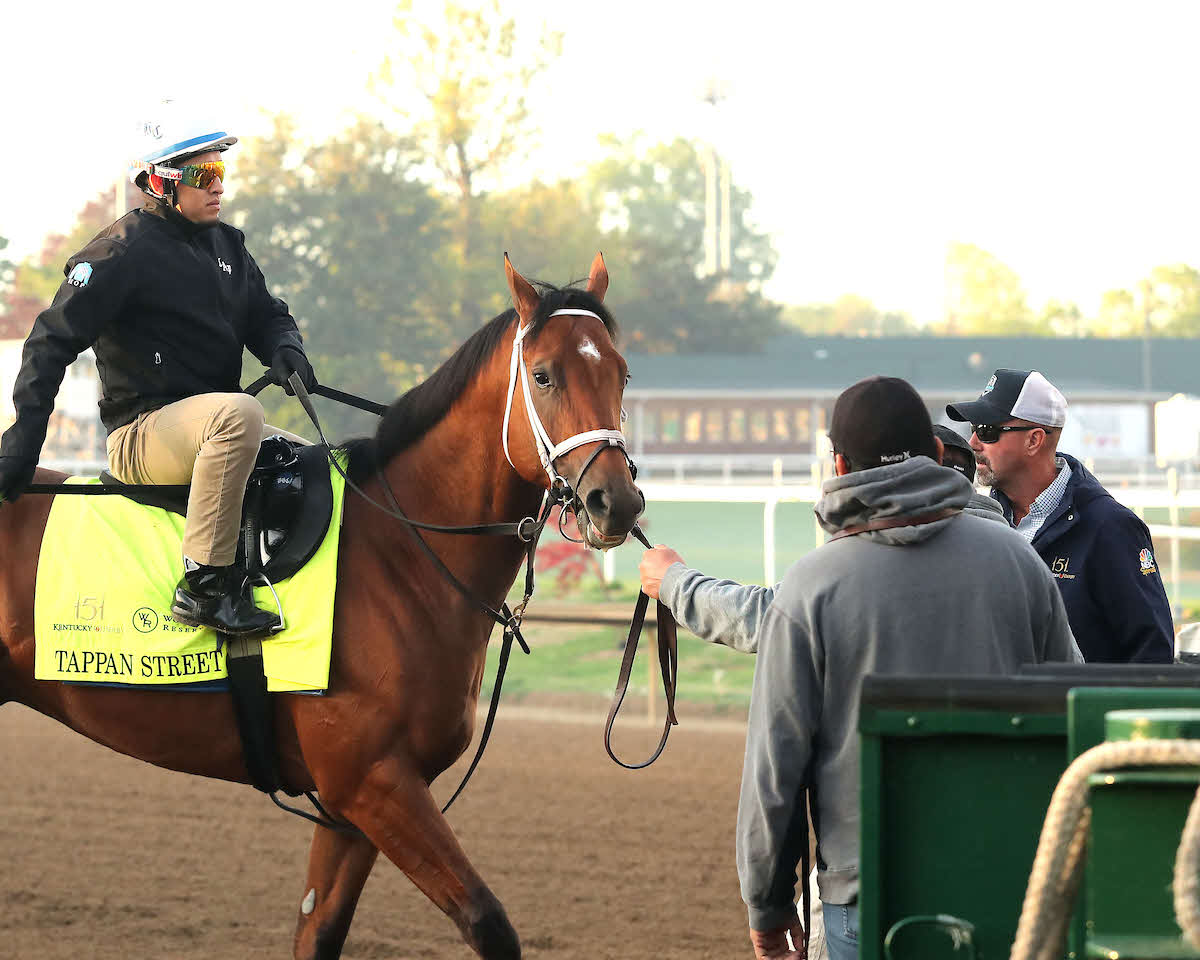 チャーチルダウンズ競馬場で調整するタッパンストリート（C）Churchill Downs／Coady Media