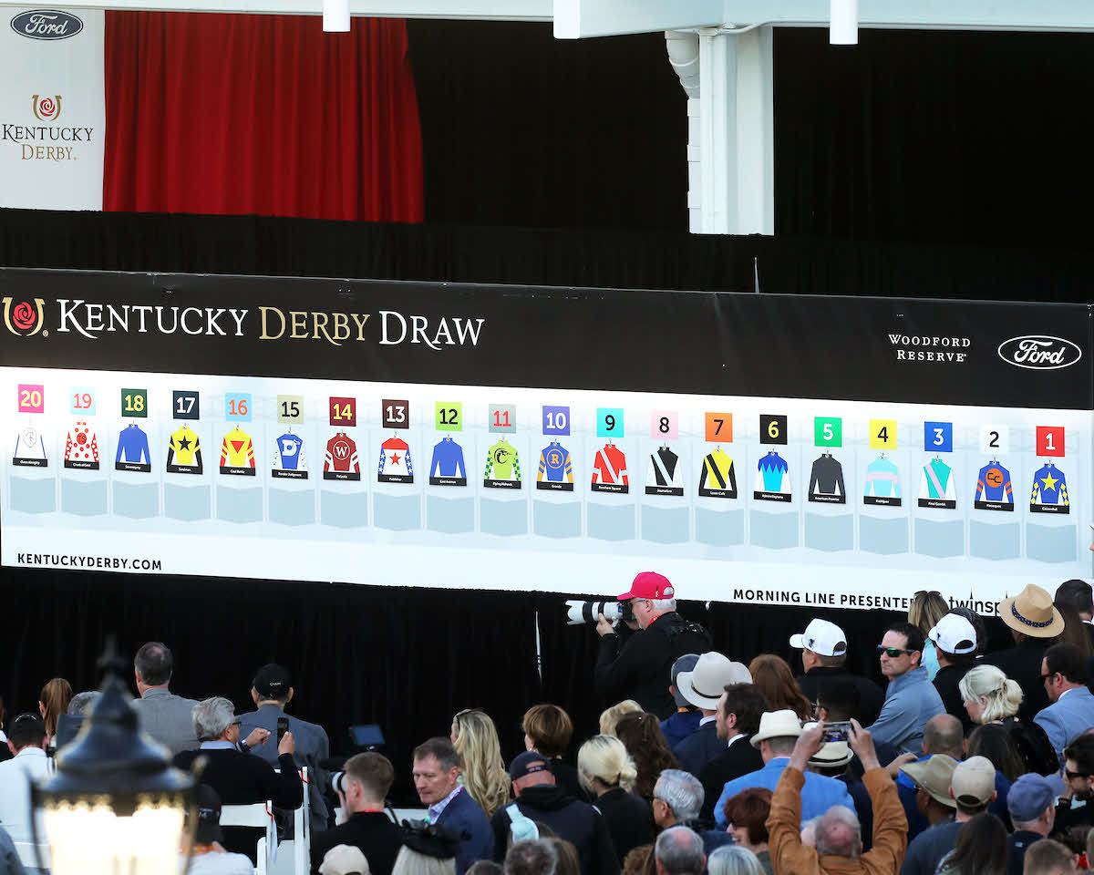 ケンタッキーダービーの枠順（C）Churchill Downs／Coady Media