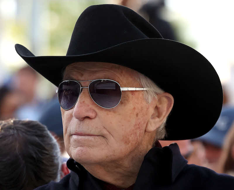 枠順抽選会に臨む89歳のウェイン・ルーカス師（C）Churchill Downs／Coady Media