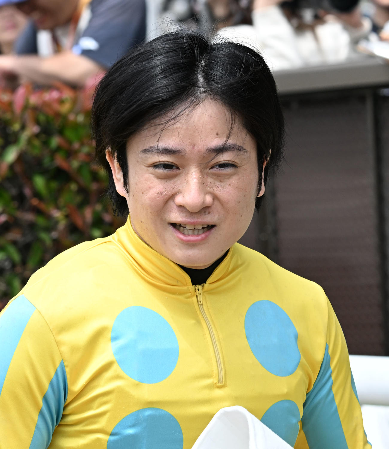東京3R、3歳未勝利戦をノアヴィヴァーチェで制した菅原隆一騎手（撮影・千葉一成）